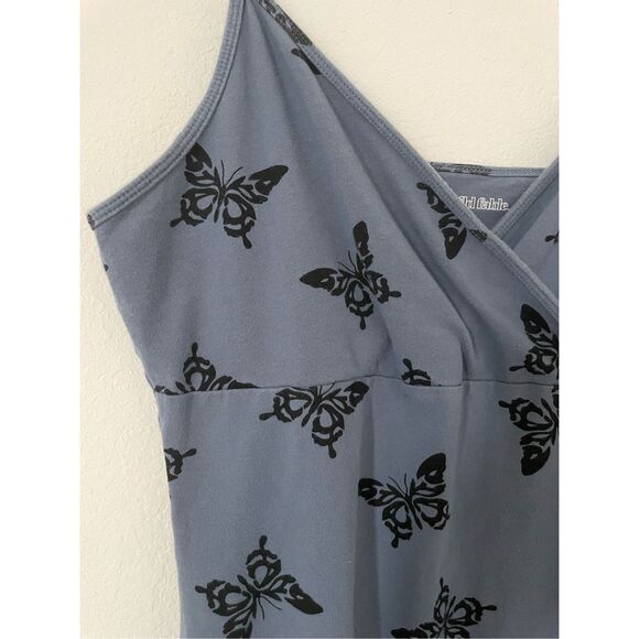 Wild Fable Butterfly Slip Dress Womens 2XL Blue Y2K Grunge Fairycore Festival - Picture 2 of 9